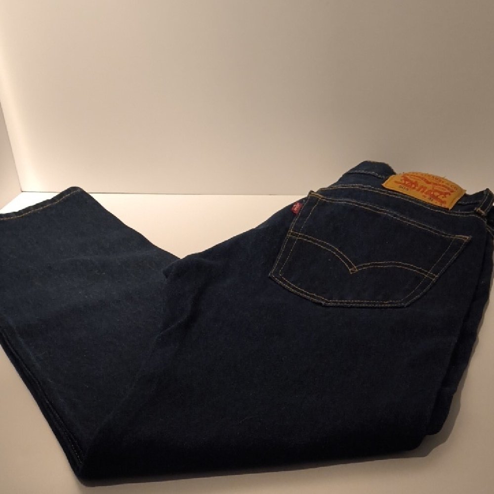 Levi Strauss 505 Jeans Regular Fit Straight Leg Dark Blue Wash W31 L34